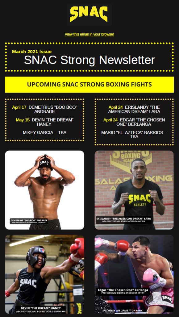 Picture for SNAC Strong Newsletter March 2021